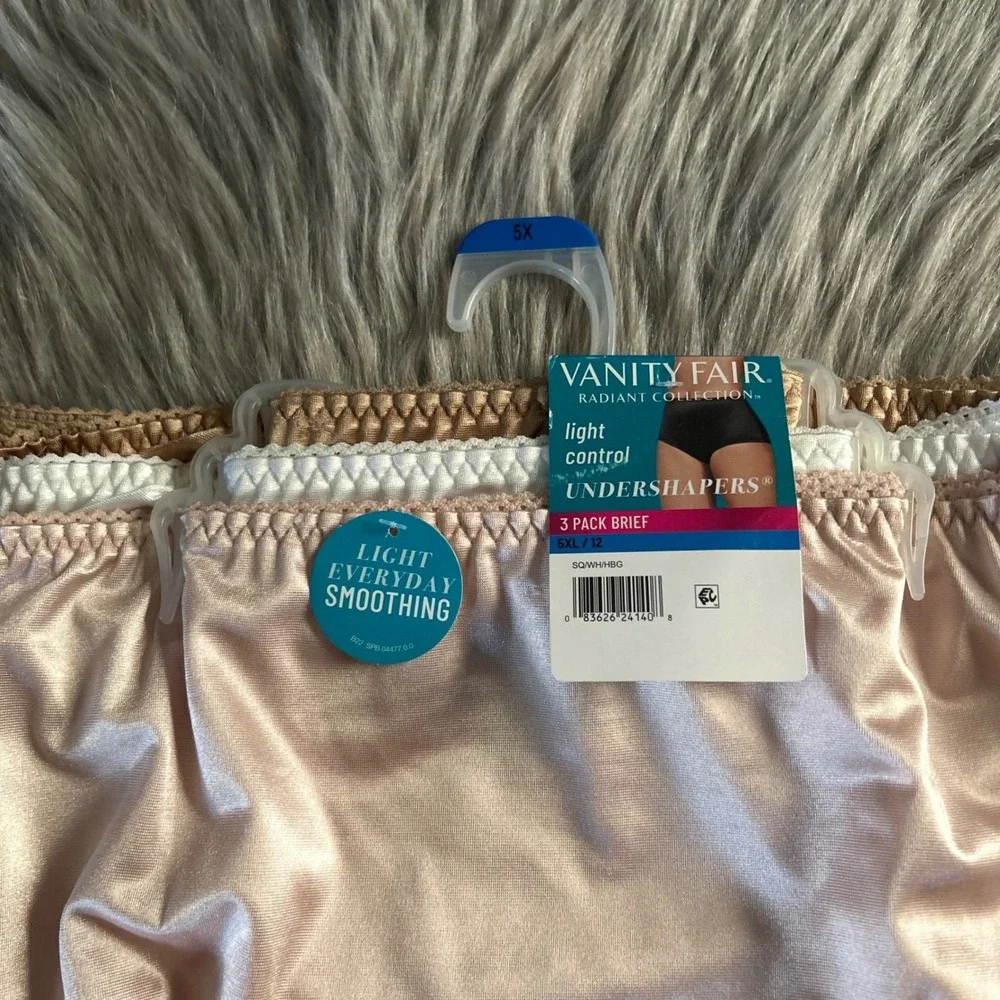 Vanity Fair Undershapers Panties Women's Size 5XL/12 Light Control Underwear NEW